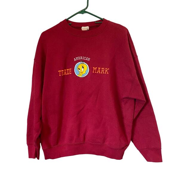 Looney Tunes Other - Looney Tunes Tweety XL Red Sweatshirt Vintage Pullover Long Sleeve Top Shirt